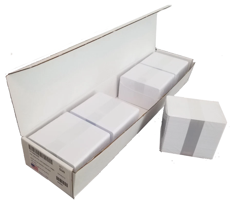 500 Blank White PVC Cards, Plastic ID Cards - CR80 30 Mil